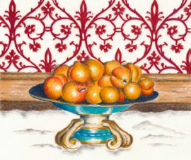 Apricots on Antique Dish